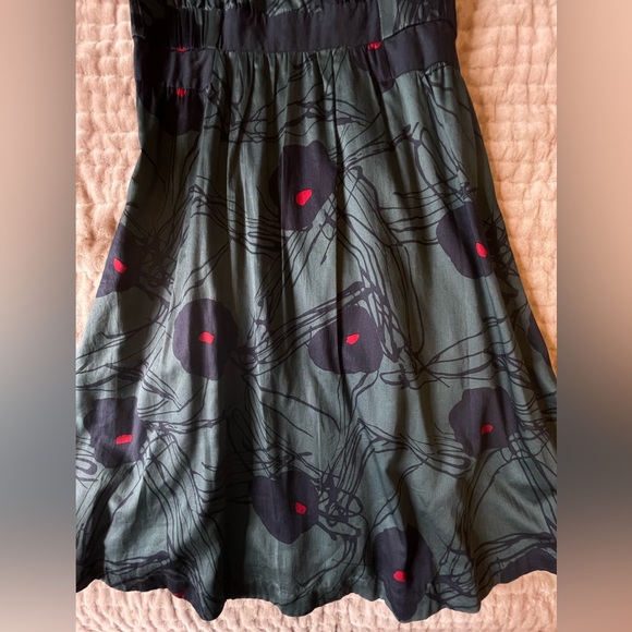 MARC JACOBS Sumi Blossom Teal Blue Dress Vintage Floral Fit Flare Retro 8 NWOT - Picture 4 of 16